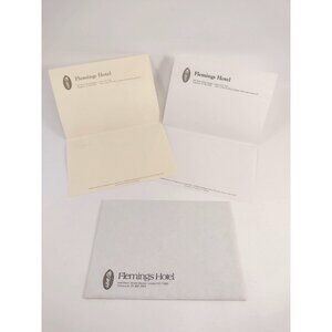 Vintage Flemings Hotel Stationery Set London England Travel Letter Note Paper